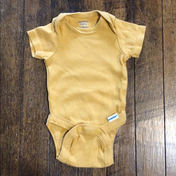 mustard yellow onesie